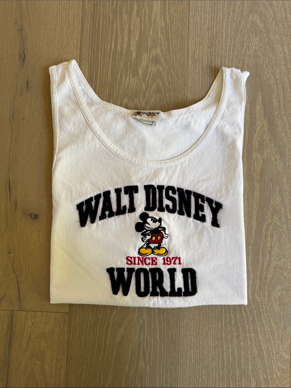 vintage walt disney world white tank top size xxl mickey mouse
